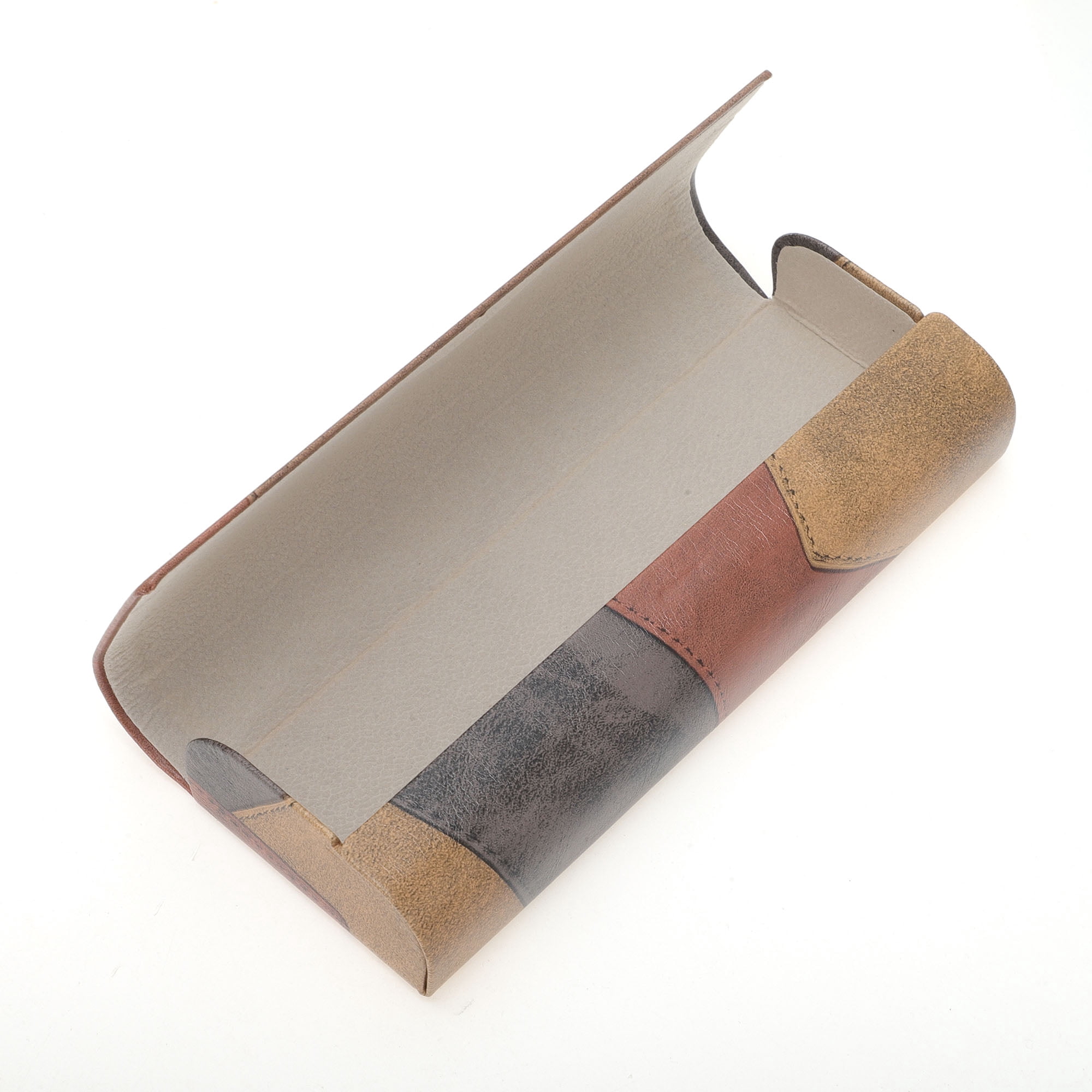 Unique Bargains Portable Retro Eyeglasses Case 6.14"x2.36"x1.18" Brown