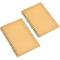 thumbnail image 1 of Paquete de 2 cuadernos de bocetos en espiral Taian, cuaderno grande, cubierta de Kraft, bloc de bocetos en blanco, bocetos encuadernados con alambre para dibujar, pintar, 60 hojas A4 XianweiShao 8390613923172, 1 of 1