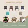 thumbnail image 4 of WestinTrends Malibu 5-Piece HDPE Outdoor Patio Chair and Round Table Dining Set, Weathered Wood, 4 of 14
