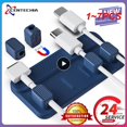 thumbnail image 2 of 1~7PCS Magnet Cable Winder Adhesive Silicone USB Cable Fixer Organizer Solid Color Cable Holder Line Charger Clip for Desk Gray Single 1pc, 2 of 6