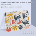 thumbnail image 4 of 3 Gang Light Switch Cover Plate Abstract Playful Shape Wall Plate Decorate Electrical Outlet Cover Plates 4.56”x4.48”, 4 of 8