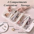 thumbnail image 3 of Apmemiss Clearance Large Capacity Hanging Travel Toiletry Bag Makeup Cosmetic Bag 4-in-1 Roll-Up Make Up Storage Organizer With 4 detachable Removable Zipper Clear Pouches & Hook, 3 of 8