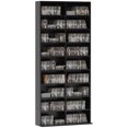 thumbnail image 1 of HOMCOM Étagère à DVD avec 18 Compartiments et 14 Tablettes Ajustables, Noir, 1 of 10