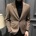 thumbnail image 5 of Chaqueta de traje de negocios blanca para hombre, vestido de fiesta, blazer para hombre, abrigo elegante, sencillo, con botones, moda de verano 2024, ropa informal nueva, 5 of 5