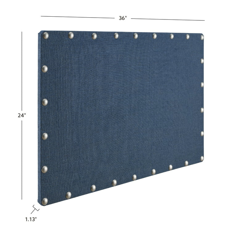 FW800-45 Cobalt Blue Frameless Fabric Wrap Cork Bulletin Board