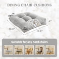 thumbnail image 2 of Chair Cushions for Dining Chairs, Tufted Memory Foam Chair Pads with Non-Slip Backing, Kitchen Seat Cushions with Ties, Washable Seat Pad Set of 4, 15.5" x 15.5" x 4", Light Grey, 2 of 7