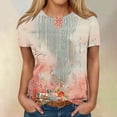 thumbnail image 2 of Bogo Womens 2025 Summer Vacation Fashion Womens Summer Tops Short Sleeve Shirts Plus Size Blouses For Women 3X Winter T Shirts For Women Graphic, 2 of 5
