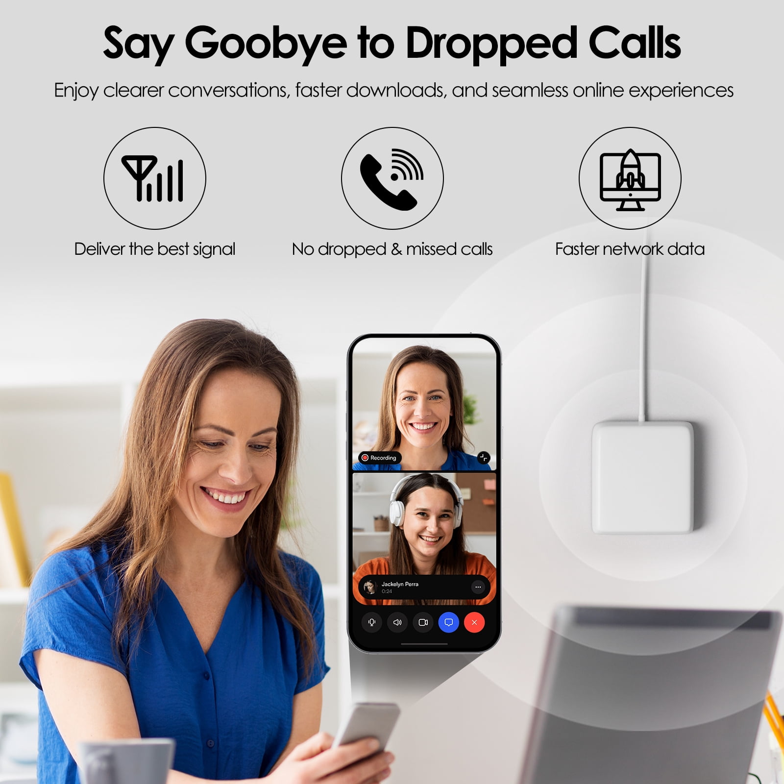 Lintratek Cell Phone Signal Booster for Home, Cell Phone Booster for All U.S. Carriers, Band 2/4/5/12/17 Cell Booster up to 5,500 Sq ft, Boost 3G 4G LTE 5G Voice & Data  | FCC Approved