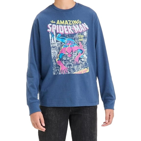 Marvel Boys The Amazing Spiderman Long Sleeve T-Shirt, Sizes 4-16