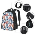 thumbnail image 4 of Lafuoo Red Lobster Pattern Large Capacity Backpack, Durable Adjustable Straps Campus, Travel, Work Computer Backpack, Unisex-One Size, 4 of 7