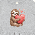 thumbnail image 4 of Inktastic Cute Sloth Hugging Heart Girls Toddler Dress, 4 of 5