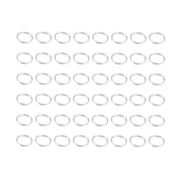 500Pcs 6MM Anillos abiertos Accesorios de joyería Forma redonda Doble círculo Anillos de cierre Materiales de fabricación de joyas DIY Set para aretes Collares (Plata)