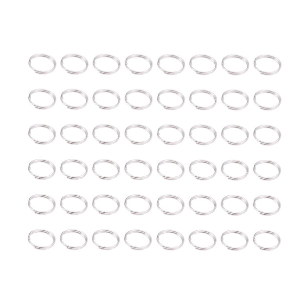 500Pcs 6MM Anillos abiertos Accesorios de joyería Forma redonda Doble círculo Anillos de cierre Materiales de fabricación de joyas DIY Set para aretes Collares (Plata)
