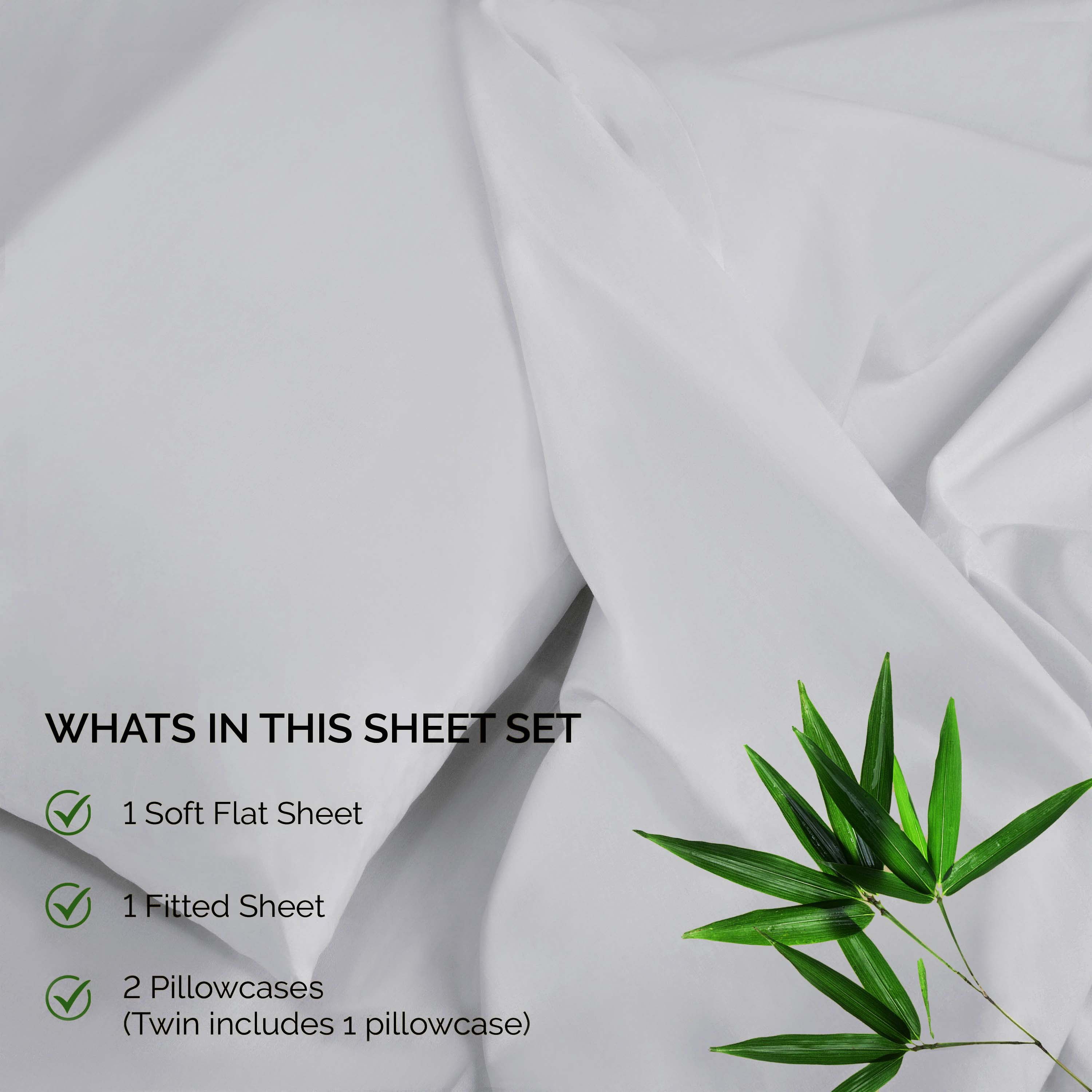 BNM 300 TC Rayon From Bamboo Sheet Set, Cal King, Platinum