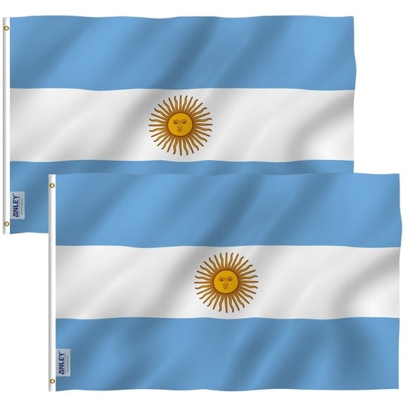 Anley Pack of 2 Fly Breeze 3x5 Foot Argentina Flag - Argentinian National Flags Polyester