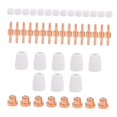 thumbnail image 1 of de aire, consumibles, puntas de electrodos, Kit de copa de protección de boquilla apto para 46 piezas kusrkot cortadores de plasma, 1 of 8