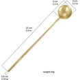 thumbnail image 2 of Wollet Pure Copper Spoon Coffee Spoon Premium Copper Ice Tea Spoons Ice Cream Spoon Cocktail Stirring Spoons (Type-1-Copper), 2 of 7