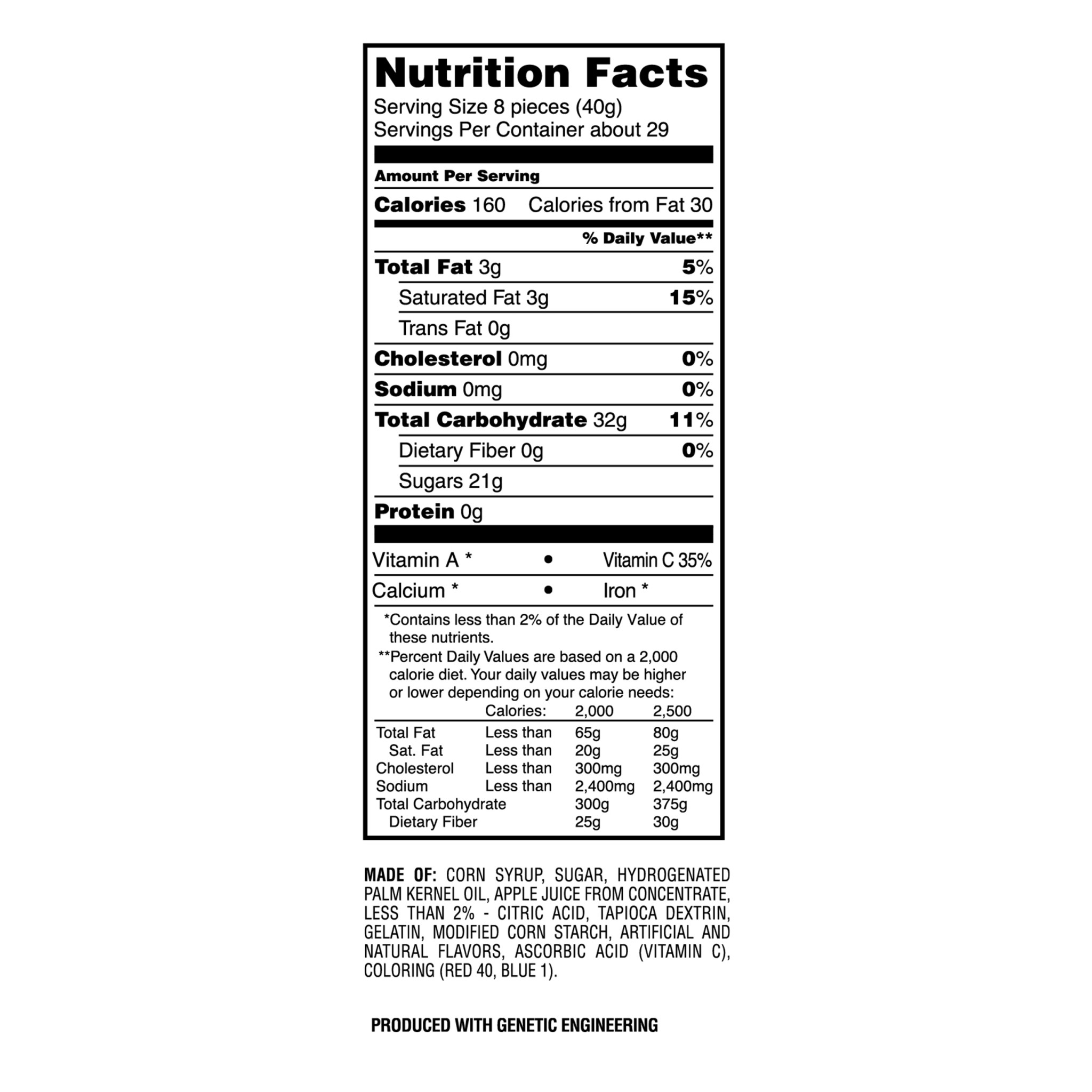 Starburst Nutrition Facts