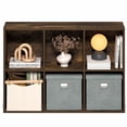 thumbnail image 5 of Furinno LUDER 6-Cube Open Shelves Bookcase. 9.5 x 24.6 x 35.4. Amber Pine, 5 of 5