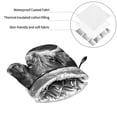 thumbnail image 6 of Daiia Geometric Bull Design Pattern Oven Mitts and Pot Holders 4 pcs Set,High Heat Resistant 500 Degree Extra Thicken Long Kitchen Cotton Oven Glove, 6 of 6
