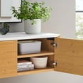 thumbnail image 4 of Modway Kinetic Wall-Mount Office Storage Cabinet in White Natural, 4 of 9