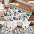 thumbnail image 5 of Entryway Rug 2'x3', Navy Blue Floral Small Rug for Kitchen Bathroom Door Mat Indoor Entrance, Vintage Flowers Elegant Pastoral Rustic Non-Slip Area Rugs Floor Mats Carpet Front Door Rugs, 5 of 8