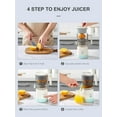 thumbnail image 3 of Electric Citrus Juicer, Full-Automatic Orange Juicer Squeezer for Orange, Lemon, Grapefruit, Citrus Juicer with Cleaning Brush, Easy to Clean and Use, White, 3 of 6