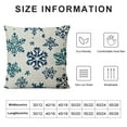 thumbnail image 5 of Creowell  Snowflakes Winter Pillow Covers Blue Teal Brown Rustic Christmas Print Outdoor Decorative Throw Pillows Vintage Holiday Farmhouse Cushion Case Sofa Couch Decor 20x20in, 5 of 5
