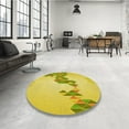 thumbnail image 4 of Ahgly Company Machine Washable Indoor Rectangle Transitional Banana Yellow Area Rugs, 2' x 5', 4 of 7