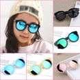 thumbnail image 3 of EYIIYE Kids Leisure Eyewear Frosted Daily Travel Shading Round Sunglasses, 3 of 5