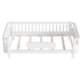 thumbnail image 6 of Bellemave Twin Size Bed with Removable Rails, Solid Wood Montessori Bed with Headboard and Footboard, Rounded Corners Twin Platform Bed with Fence, No Box Spring Needed, White, 6 of 8