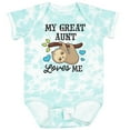 thumbnail image 3 of Inktastic My Great Aunt Loves Me with Sloth and Hearts Boys or Girls Baby Bodysuit, 3 of 5