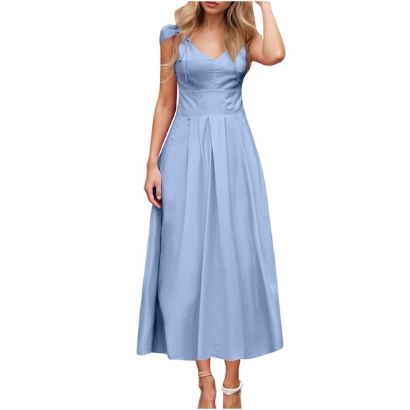 Plus Size Womens Summer Dresses Temperament Solid Color Short Sleeve Square Neck Cake Dress