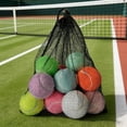 thumbnail image 6 of lacooooppia 12Pcs Tennis Balls with Mesh Bag, Pet Dog Playing Balls, Pressureless Practice Balls for Racquet Sports Entertainment Pet Dog Mix Color, 6 of 7
