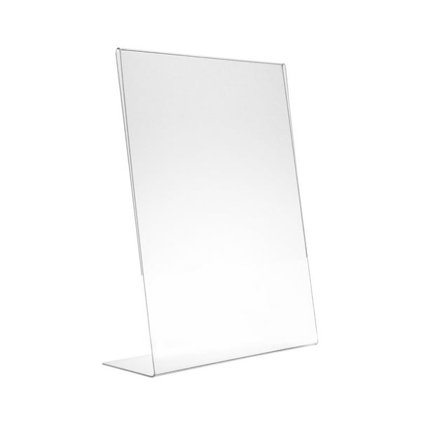 AdirOffice 8.5 x 11 Slant Back Acrylic Sign Holder (12Pack)