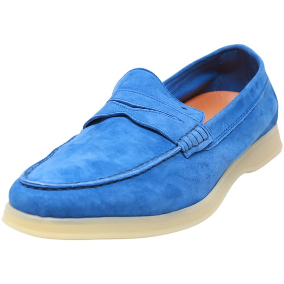 Andrea Ventura Firenze Mocassins en Cuir à Enfiler et à la Cheville pour Homme en Cachemire Garçon Cristal - 9 M