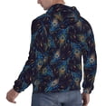 thumbnail image 3 of KLL Peacock Feathers Print Mens Hoodie Long Sleeve Casual Pullover Hooded Sweatshirt Fashion Drawstring Hoodies with Pocket-Medium, 3 of 6