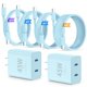 thumbnail image 1 of Cargador QZIIW de 45W con doble puerto USB-C PD, carga rápida, paquete de 2, 1 of 7