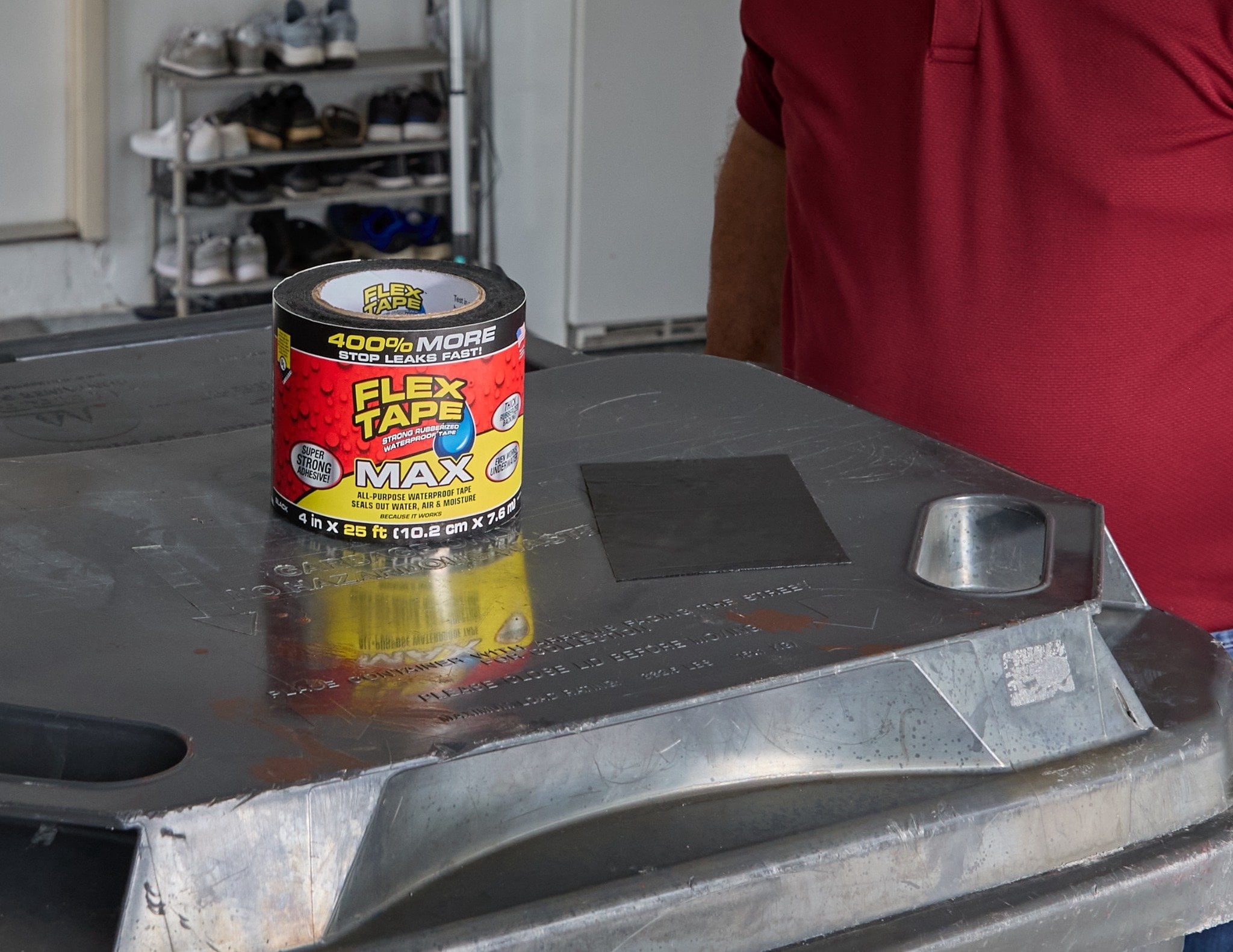 Flex Tape Max 4in x 25ft Black Flexible Waterproof Tape