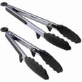 thumbnail image 1 of Stainless Steel Kitchen Tongs with Heat-Resistant Silicone Ends for Cooking and Grilling, 1 of 5