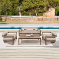 thumbnail image 5 of Relic Outdoor 4 Piece Conversation Set in Eucalyptus with Taupe Cushions, 5 of 8
