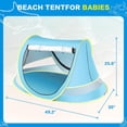 thumbnail image 4 of Baby Beach Tent with Baby Hat, Pop Up Toddler Travel Bed with Sun Hat for Boys or Girls, Sun Shade for Toddler Camping, Infant Portable Sun Shade, Summer Beach Baby, 4 of 7