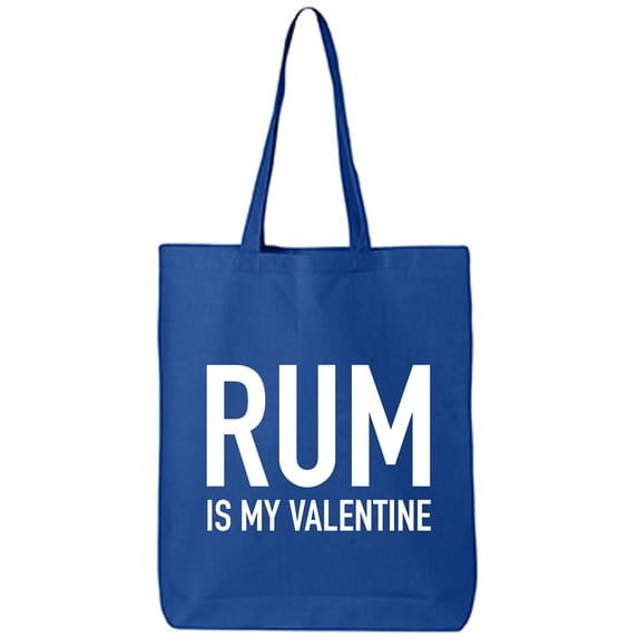 Rum Is My Valentine Cotton Canvas Tote Bag