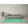 thumbnail image 3 of Ahgly Company Indoor Rectangle Abstract Turquoise Blue Modern Area Rugs, 5' x 8', 3 of 4