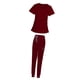 thumbnail image 5 of Uniforme de enfermería de manga corta, suave, con blusa y pantalón. rojo, 5 of 9