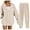 A38-Beige, variant on Women Fall Two Piece Lounge Outfit Long Sleeve Tops High Waisted Jogger Pants Set Spring Travel Clothes Tracksuit(Sky Blue,L)