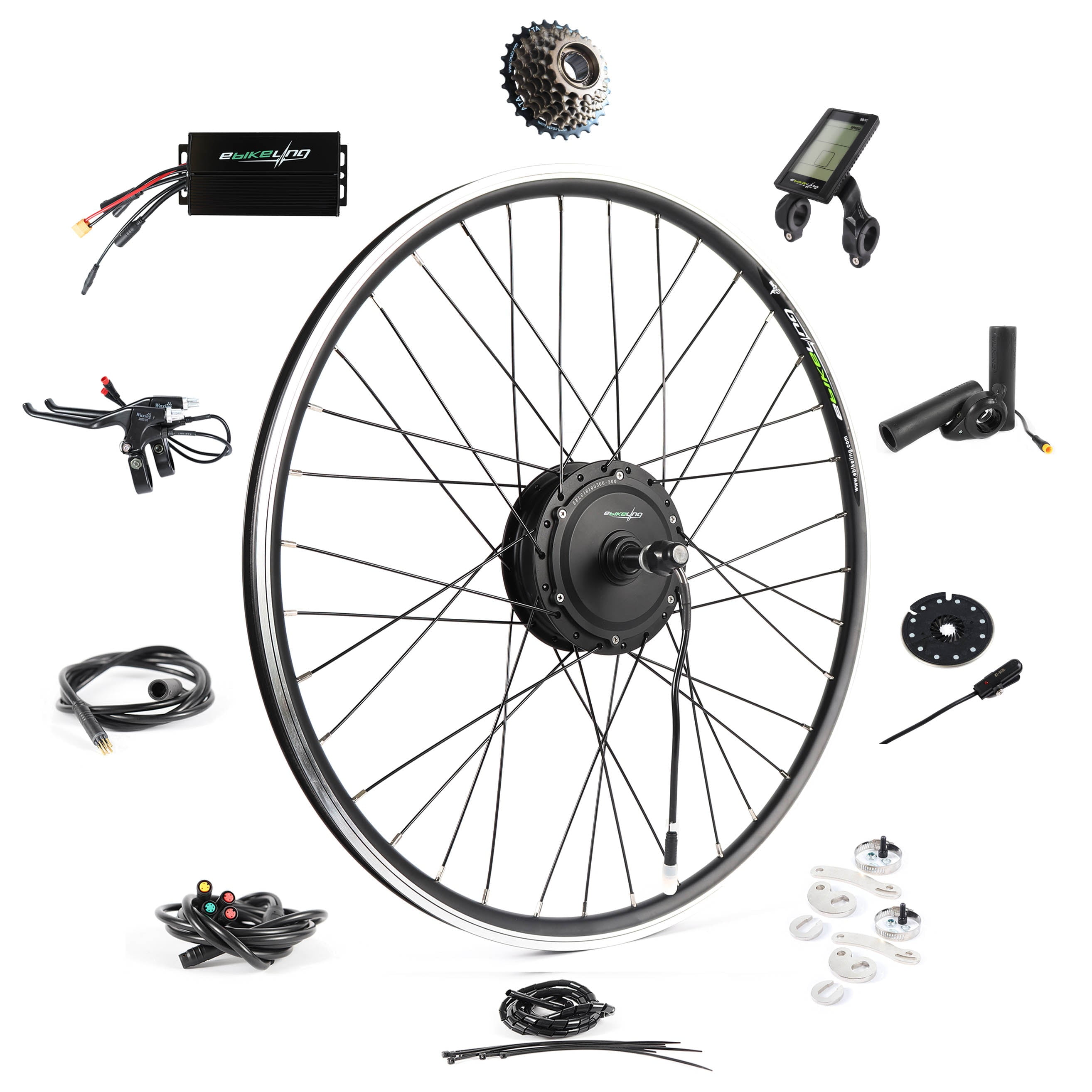 Waterproof 36V 500W Geared 700C Rear Motor Wheel Electric Bicycle Ebike