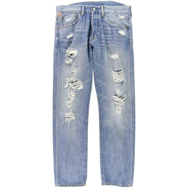 Jeans ajustados rasgados Ralph Lauren para hombre azul 32W x 30L