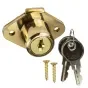 National Hardware N185-298 Drawer Lock Keyed Alike 3/4 Inch Brass Plated Die Cast Zinc