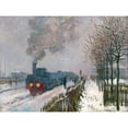 thumbnail image 3 of Monet, Claude 18x15 Black Modern Framed Museum Art Print Titled - Le train dans la neige, 3 of 5